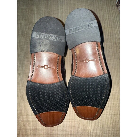 Florsheim Imperial Kenmoor Mens 8 3E Wingtip Shoes Burgundy Leather New - Picture 7 of 8